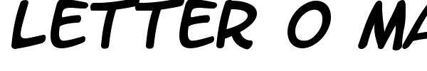 Letter O Matic font preview